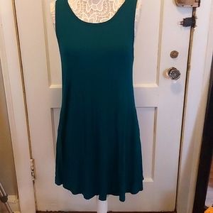 Green/blue midi dress